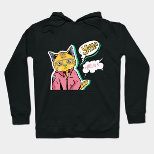 Hipster cat Hoodie